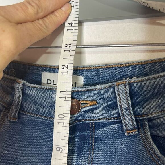 DL1961 Jackie High Rise Cropped Flare Jeans Raw Hem Sz 29 - Picture 6 of 12